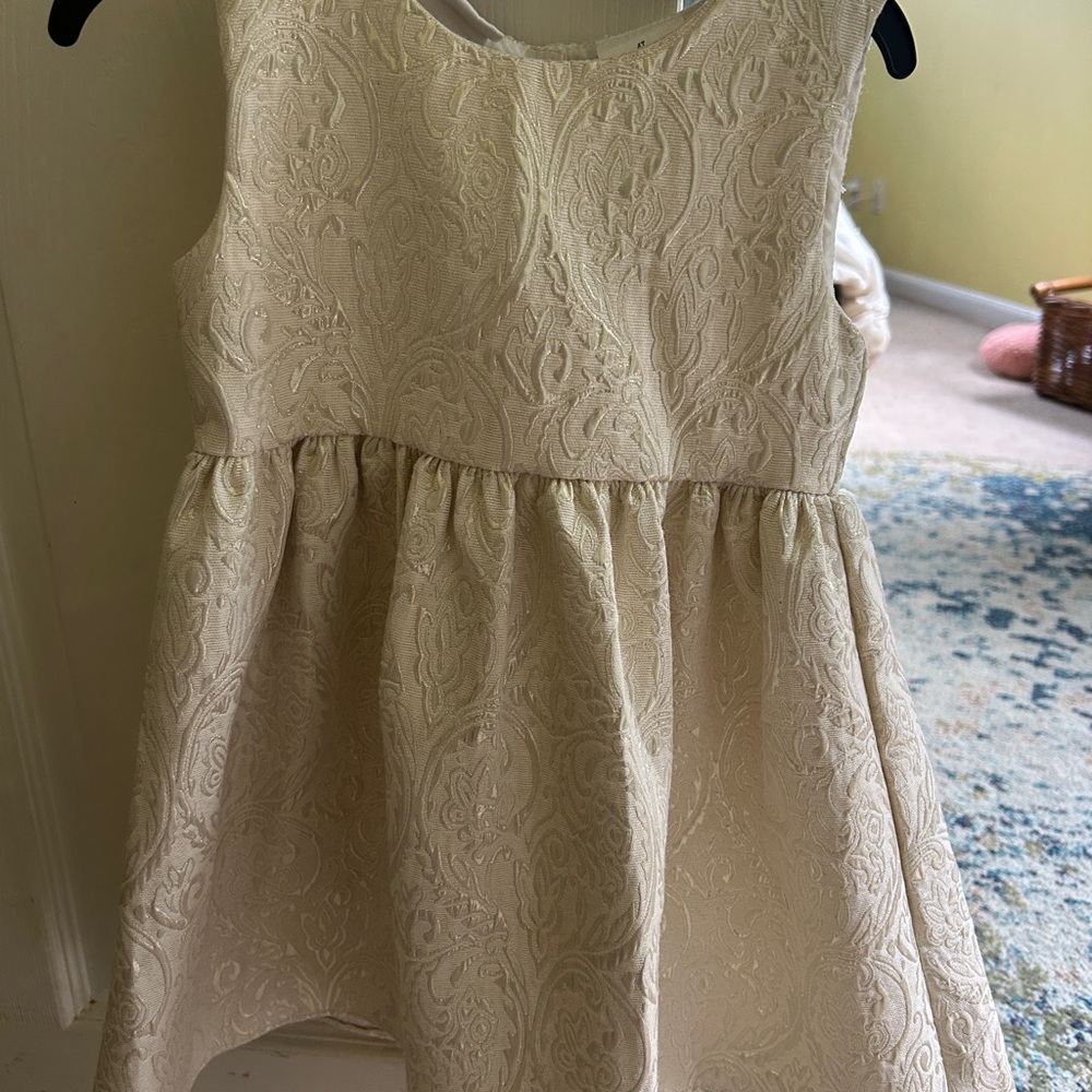 Blueberi Boulevard Cream Textured Dress